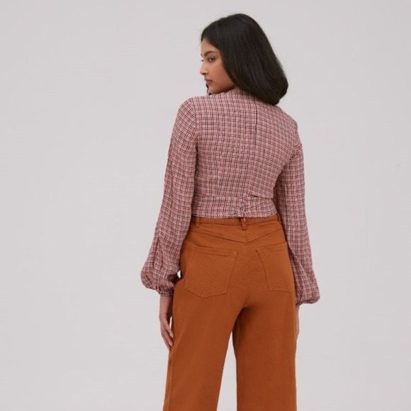 Fifth Label RADIANT LONG SLEEVE TOP PINK CHECK Size Small NWT - Picture 4 of 6